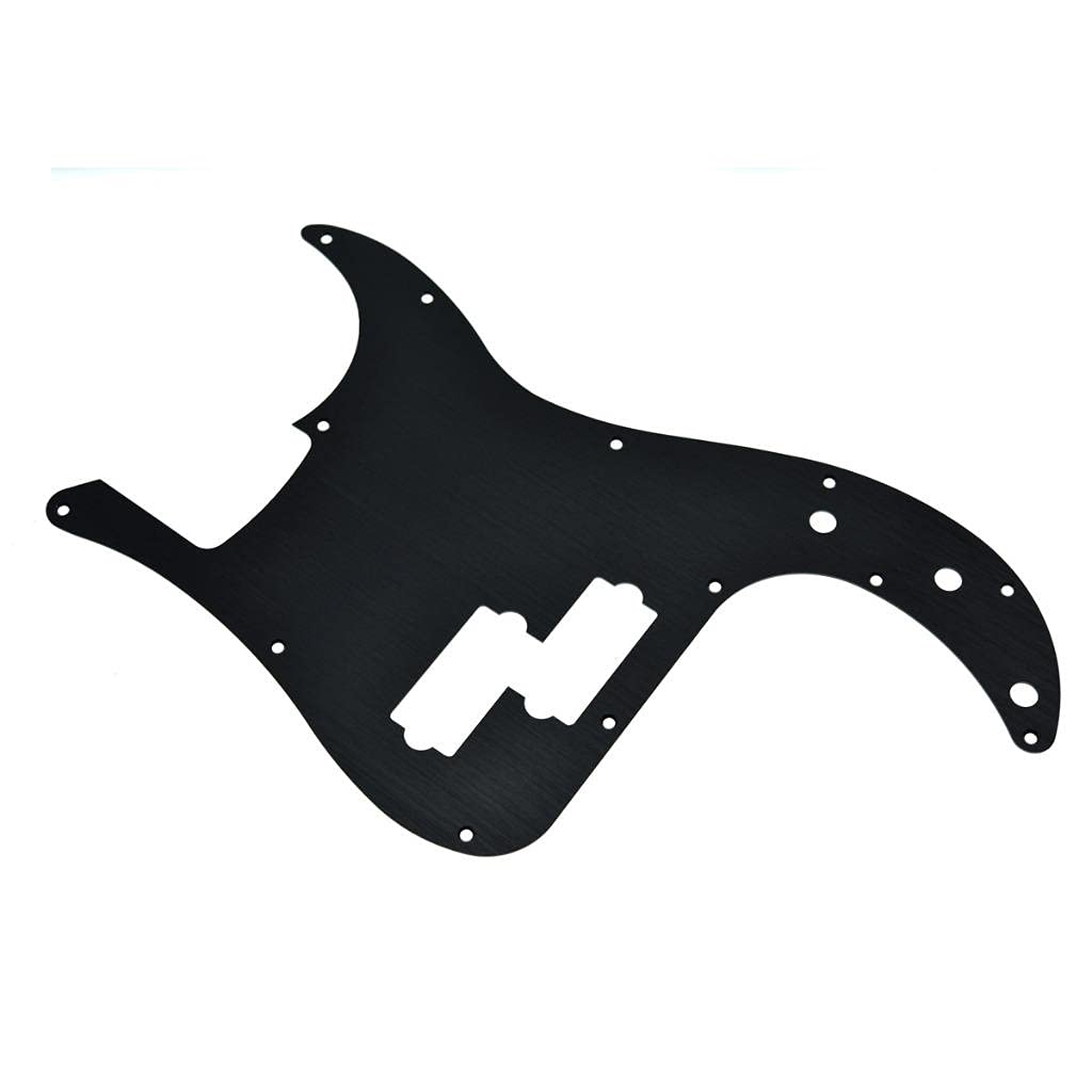 KAISH 13-Hole Metal Aluminium Anodized P Bass Style Pickguard American Modern Style Standard Bass Pick Guard for Precision P Bas